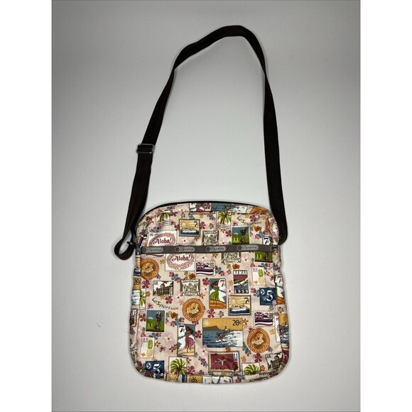 Le SportSac Handbags - LeSportsac Hawaii Postage Print Crossbody Bag Limited Edition Travel Purse